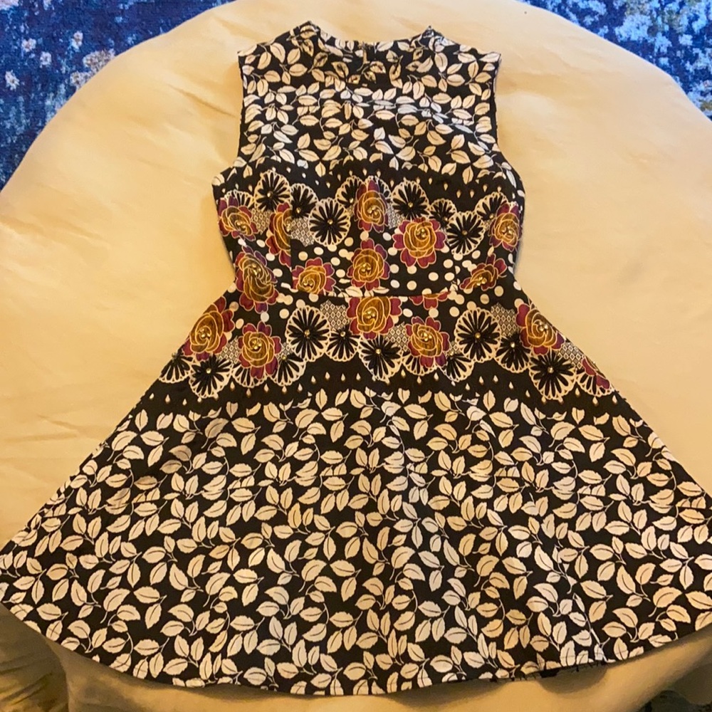 Beautiful beaded A-line dress. Only worn once !